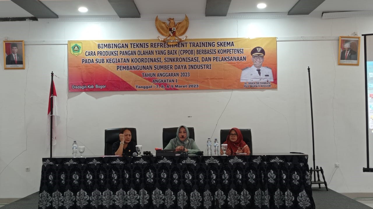 Kegiatan Bimtek Refreshment Training Skema Cara Produksi Pangan Olahan