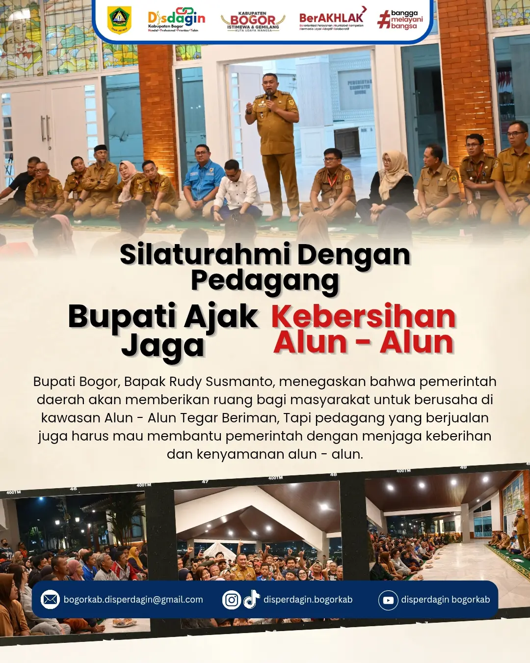 Bupati Bogor Ajak Jaga Kebersihan Alun - Alun
