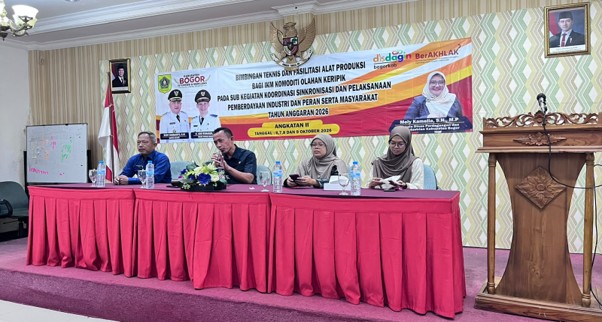 Kegiatan Bimbingan Teknis (BIMTEK) dan Penyerahan Alat Industri Dinas Perdagangan dan Perindustrian Kabupaten Bogor